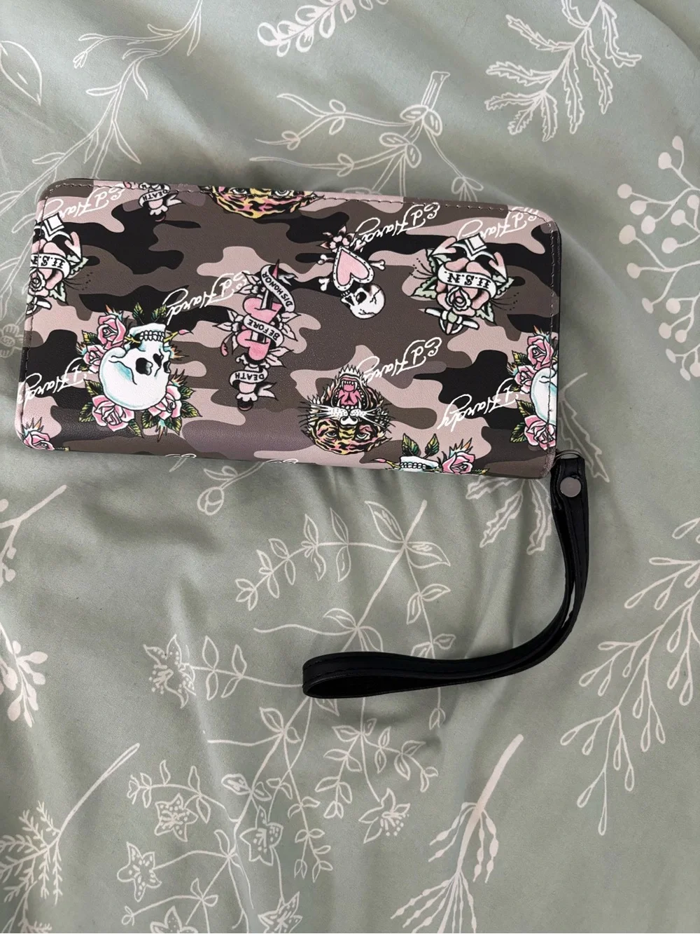 Ed Hardy Camouflage Tiger Wristlet Wallet